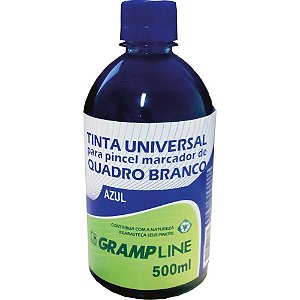 Tinta marcador quadro branco reabastecedor 500ml azul - gramp line (unidade)