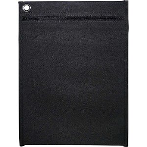Pasta malote nylon 25x35cm preta vertical - reflex (pct.c/03)