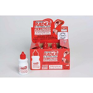 Tinta marcador permanente reabastecedor 40ml vermelho - radex (cx.c/12)