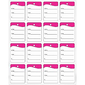 Etiqueta para marcacao tag 30x38mm cartao pink manual - grespan (pct.c/1000)