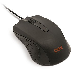 Mouse optico usb 1200dpi 3botoes preto - newex (unidade)