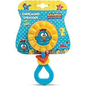 Brinquedo para bebe galinha pintadinha chocalho - elka (unidade)