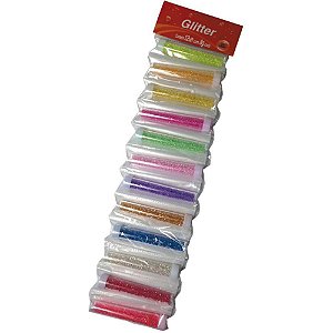 Glitter pvc bolinhas sortidas 8g.cada - v.m.p. (bl.c/12)