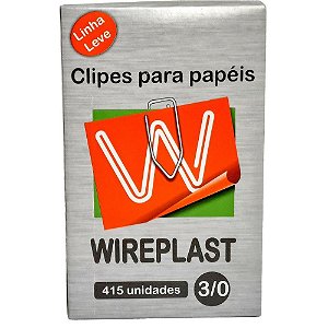 Clipe galvanizado aco 3/0 linha leve c/415 un. - wireplast (caixa)