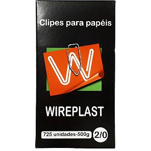 Clipe galvanizado aco 2/0 500g - wireplast (caixa)