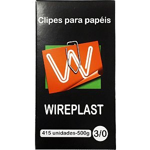 Clipe galvanizado aco 3/0 500g - wireplast (caixa)