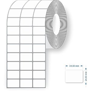 Etiqueta para codigo de barras couche 34x23x30m 3carreiras - grespan (rolo)