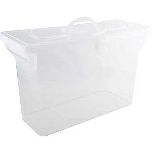 Maleta plastica com alca organizadora s/pasta cristal - dello (unidade)