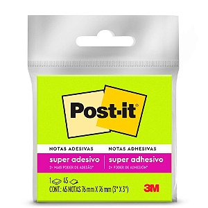 Bloco de recado post-it 76x76mm verde 45fls. - 3m (unidade)
