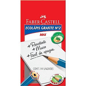 Lapis preto sextavado ecolapis presto s/borracha - faber-castell (cx.c/144)