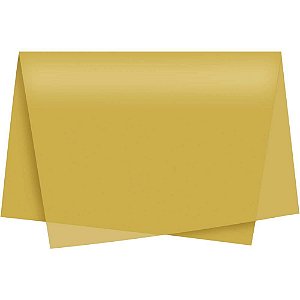 Papel de seda ouro 49x69cm - cromus (pct.c/50)