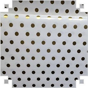 Papel presente bobina couche 40cm.mod.336 bolinhas ouro - v.m.p. (bo-100mts)