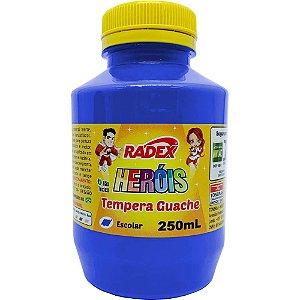 Tinta guache 250ml azul escuro - radex (pct.c/03)