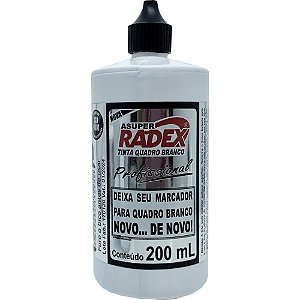 Tinta marcador quadro branco reabastecedor 200ml preto - radex (unidade)
