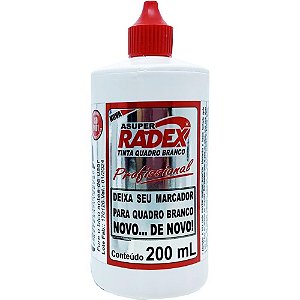 Tinta marcador quadro branco reabastecedor 200ml vermelho - radex (unidade)