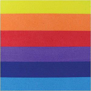 Placa em eva estampado 60x40cm arco iris 2mm - make+ (pct.c/05)