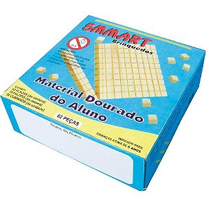 Material dourado do aluno em madeira c/62pcs - smmart (unidade)
