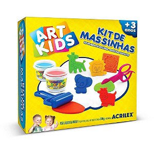 Massa para modelar criativa art kids 7 300g c/7 acessorios - acrilex (unidade)