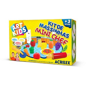 Massa para modelar criativa art kids mini chef - acrilex (unidade)