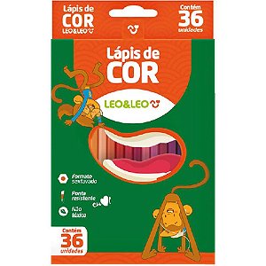 Lapis de cor sextavado leo e leo 36 cores - leonora (pct.c/03)