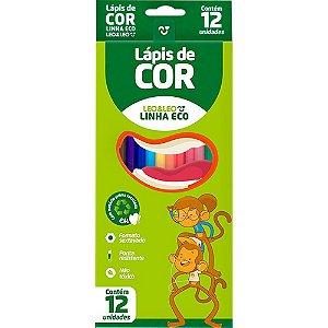 Lapis de cor sextavado leo e leo eco 12 cores - leonora (pct.c/06)