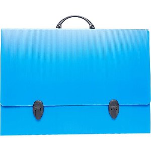 Maleta novaonda com alca a-3 azul c/fecho 3,5cm - polibras (unidade)