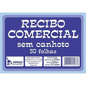 Impresso recibo comercial sem canhoto 50f - tamoio (pct.c/20)