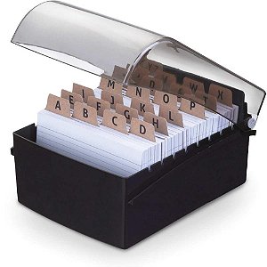Fichario de mesa c/base plastica 4x6 preto - maxcril (unidade)