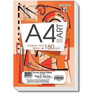 Bloco tecnico sem margem desenho a-4 180g. 20fls. - pauta branca (pct.c/10)