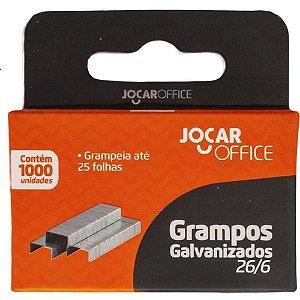 Grampo para grampeador 26/6 galvanizado 5000 grampos - leonora (caixa)