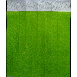 Pulseira identificacao tyvek verde fluor - tecnomidia (pct.c/50)