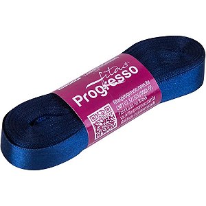 Fita de cetim 15mm 10m. azul marinho 215 - fitas progresso (unidade)