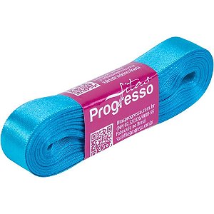 Fita de cetim 15mm 10m. azul turquesa 213 - fitas progresso (unidade)