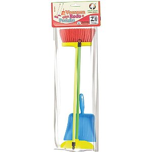 Brincando de casinha vassoura com rodo e pa - monte libano (kit)