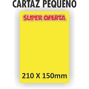 Cartaz para marcacao oferta pq 21x15cm. amarelo - grespan (pct.c/10)