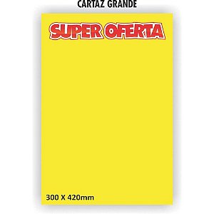 Cartaz para marcacao oferta grande 30x42cm. amarelo - grespan (pct.c/10)