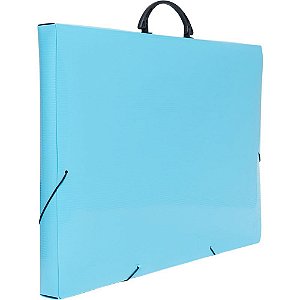 Maleta plastica com alca colors a3 azul 35x33x50,5cm - polibras (unidade)