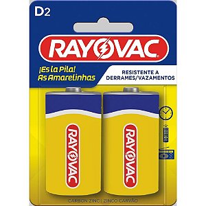 Pilha zinco grande d - rayovac (bl.c/02)
