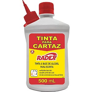 Tinta marcador permanente tinta refil cartaz 500ml. verm - radex (unidade)