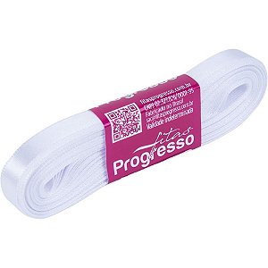 Fita de cetim 10mm 10m. branco 201 - fitas progresso (unidade)