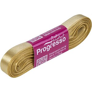Fita de cetim 10mm 10m. ouro 228 - fitas progresso (unidade)