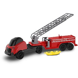 Caminhao comboio bombeiro - cardoso toys (unidade)