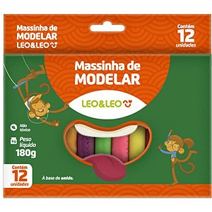 Massa para modelar leo e leo 12 cores - leonora (pct.c/12)