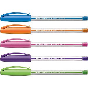 Caneta esferografica trilux colors 1.0mm verde clar - faber-castell (cx.c/12)