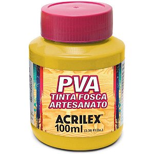Tinta pva 100ml. amarelo ouro - acrilex (pct.c/06)