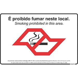 Placa de sinalizacao proibido fumar 20x30cm. - grespan (pct.c/05)