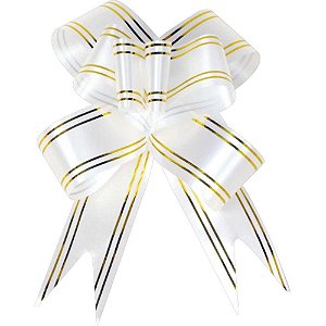 Laco pronto decorado 23mmx42cm branc.fio dourado - gala embalagens (pct/120)