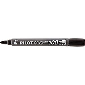 Pincel marcador permanente sca 100 ponta redonda preto - pilot (cx.c/12)