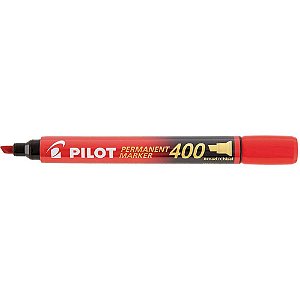 Pincel marcador permanente sca 400 ponta chanfrada vermel - pilot (cx.c/12)