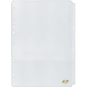 Divisoria fichario plastica a4 c/insercao c/6divorias - acp (unidade)